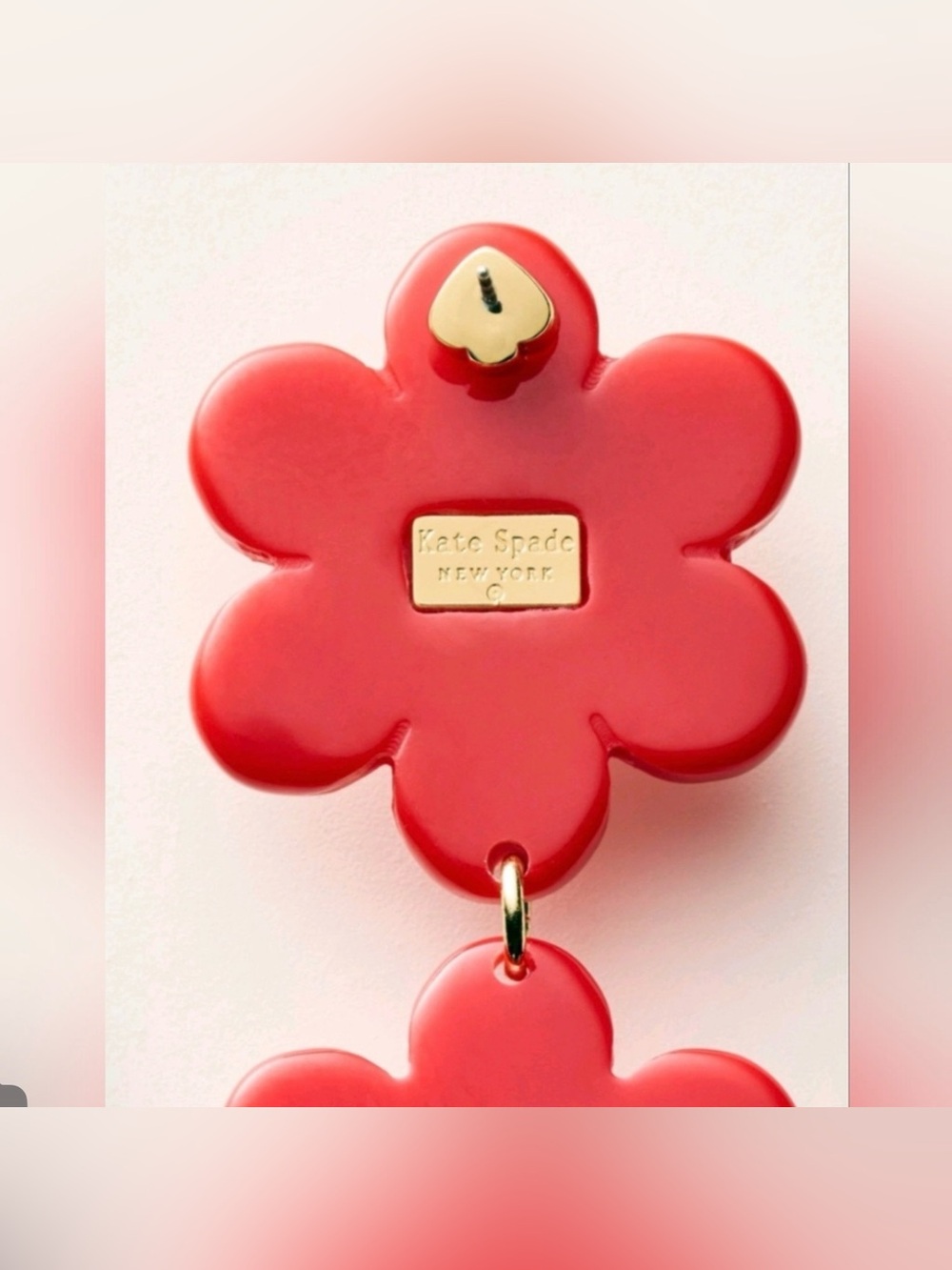 NWT Boxed kate spade pink floral drop earrings New in Boxes - Picture 3 of 7